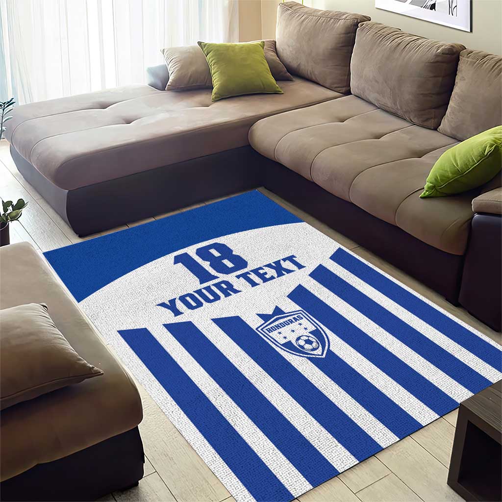 Custom Honduras Football Area Rug Los Catrachos Sporty Style - Wonder Print Shop