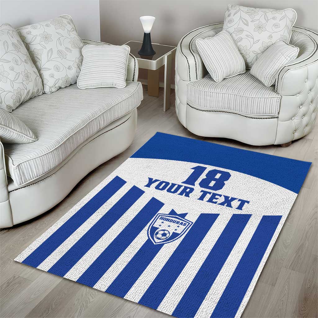 Custom Honduras Football Area Rug Los Catrachos Sporty Style - Wonder Print Shop