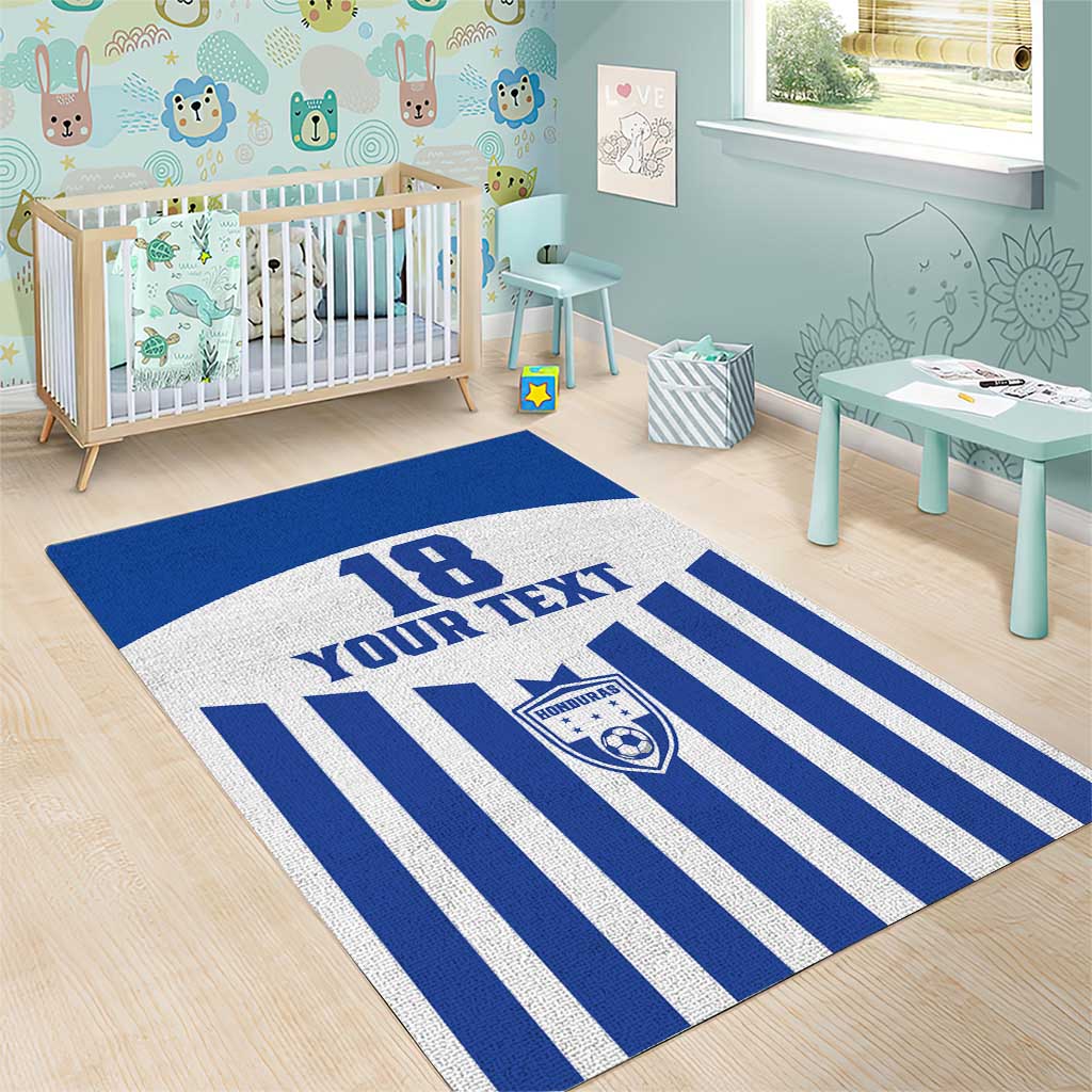 Custom Honduras Football Area Rug Los Catrachos Sporty Style - Wonder Print Shop