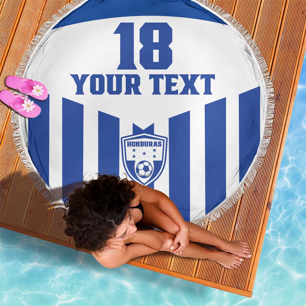 Custom Honduras Football Beach Blanket Los Catrachos Sporty Style - Wonder Print Shop
