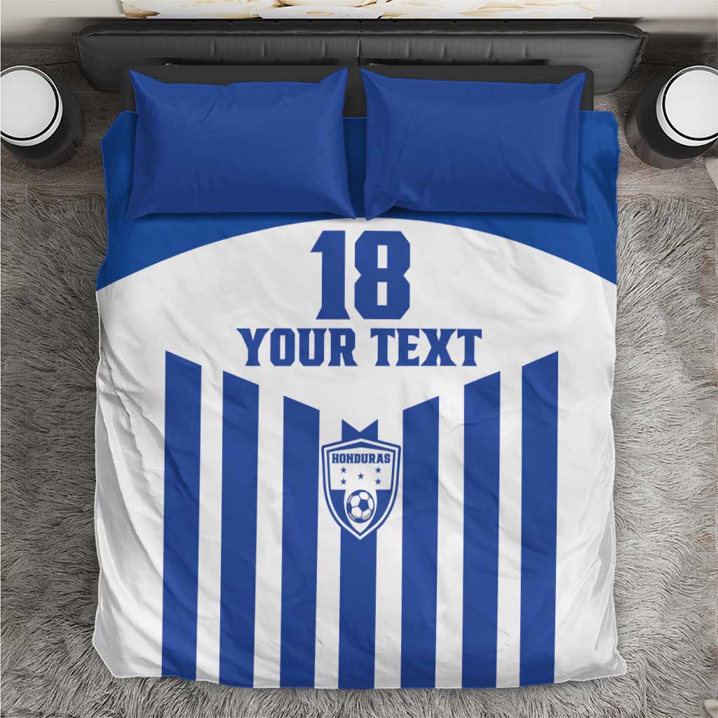 Custom Honduras Football Bedding Set Los Catrachos Sporty Style - Wonder Print Shop
