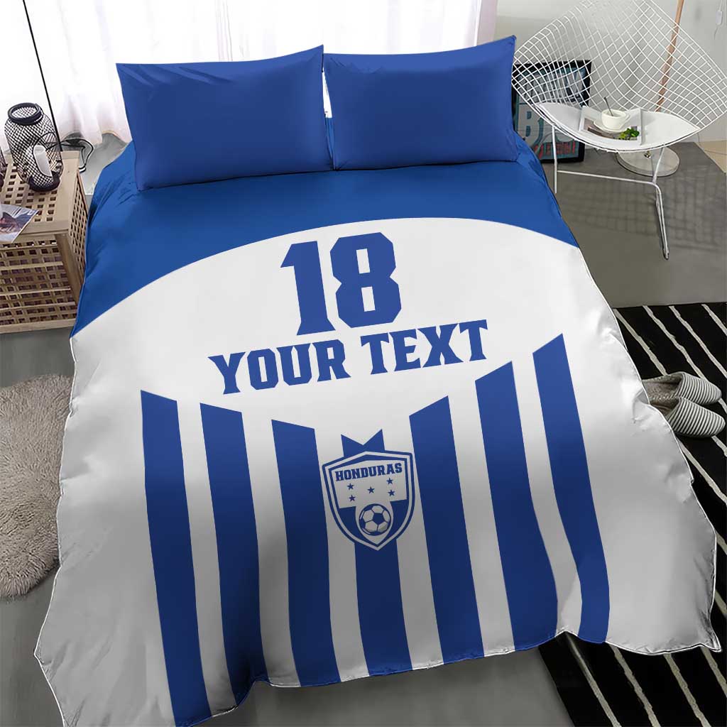 Custom Honduras Football Bedding Set Los Catrachos Sporty Style - Wonder Print Shop