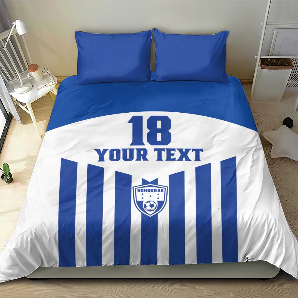 Custom Honduras Football Bedding Set Los Catrachos Sporty Style - Wonder Print Shop