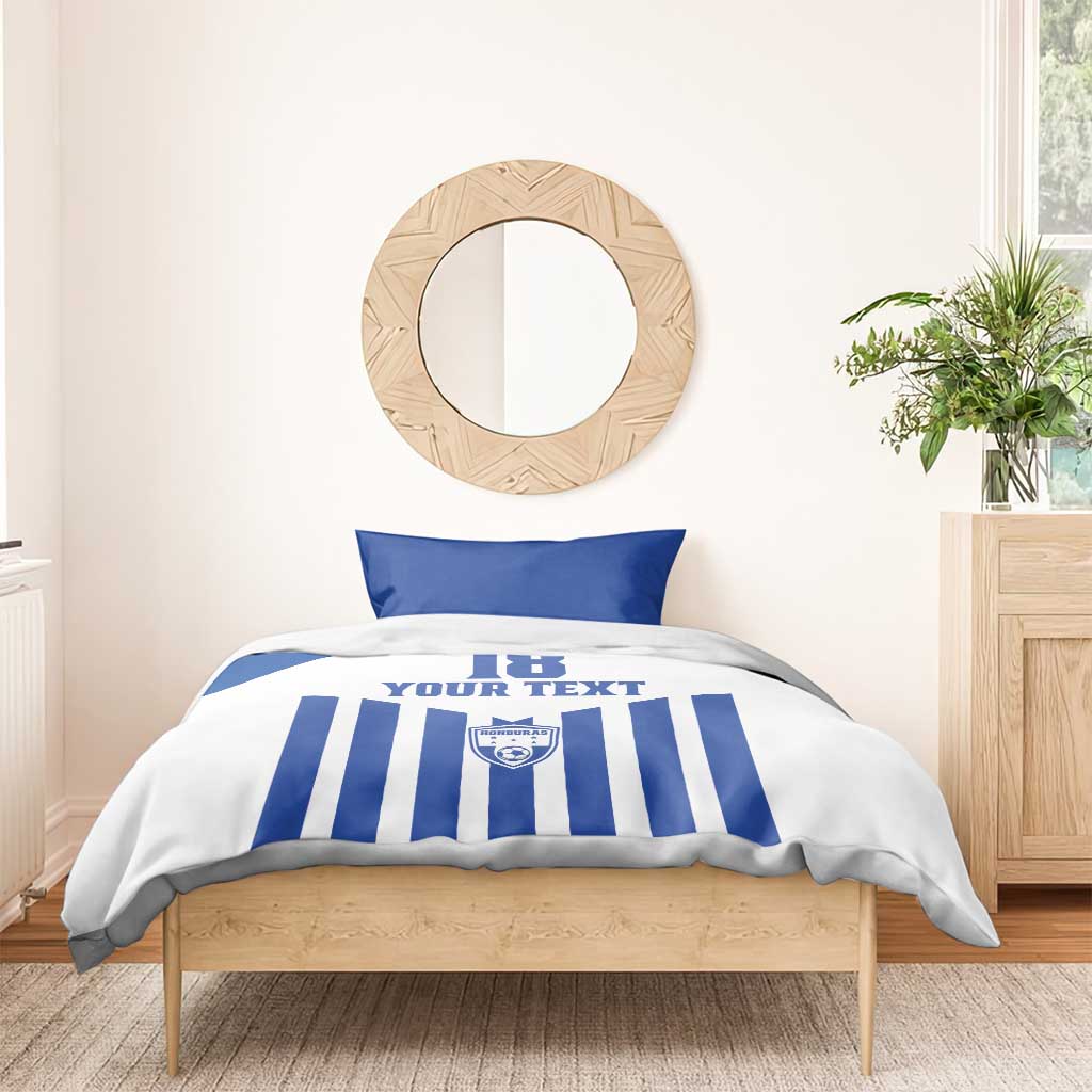 Custom Honduras Football Bedding Set Los Catrachos Sporty Style - Wonder Print Shop