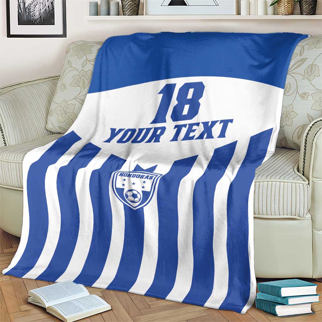 Custom Honduras Football Blanket Los Catrachos Sporty Style - Wonder Print Shop
