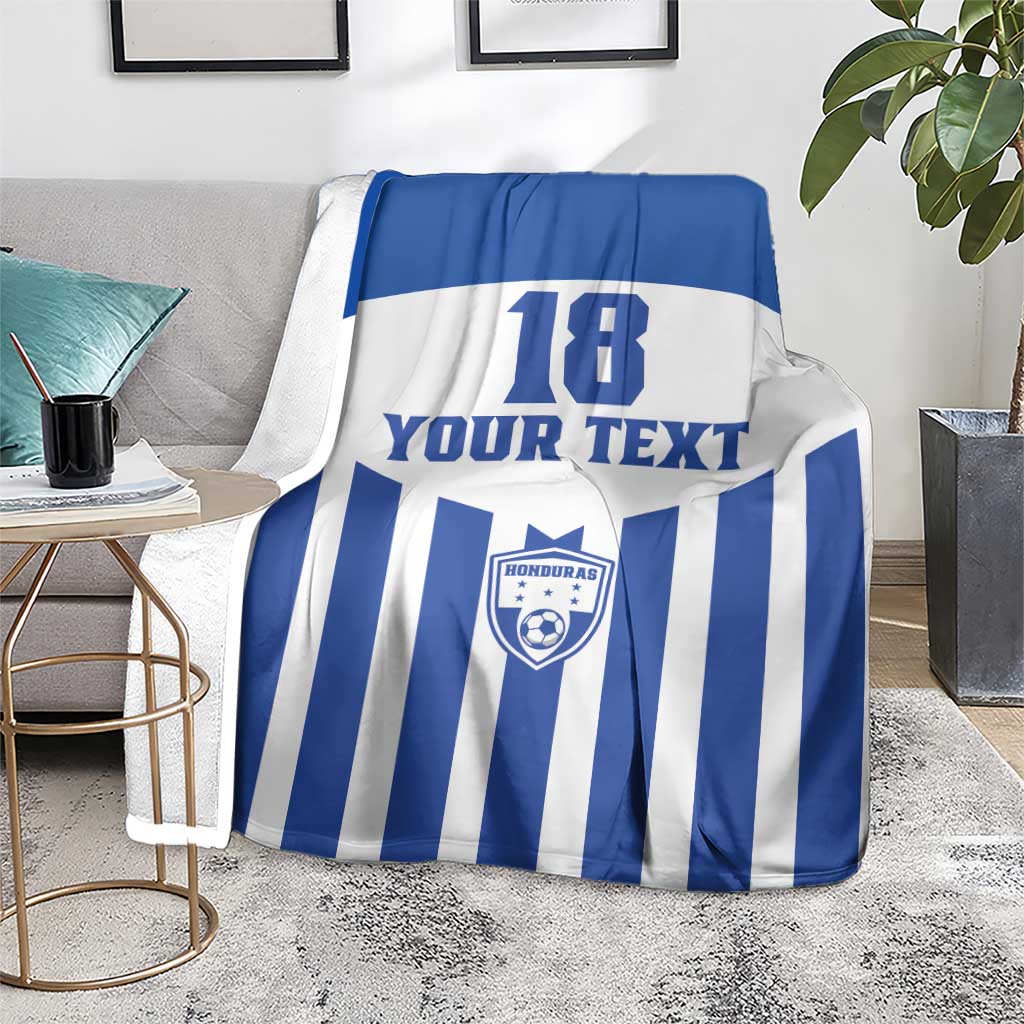 Custom Honduras Football Blanket Los Catrachos Sporty Style - Wonder Print Shop