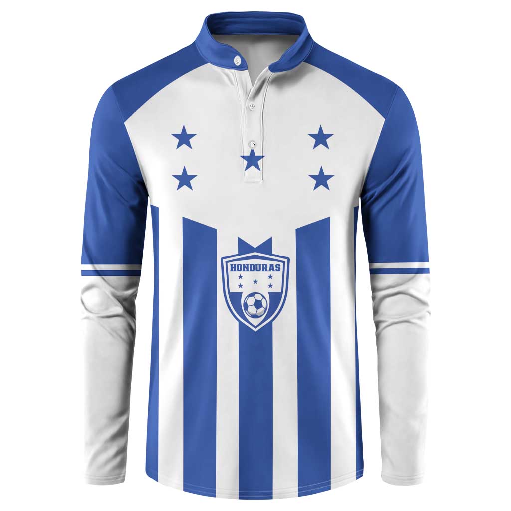 Custom Honduras Football Button Sweatshirt Los Catrachos Sporty Style - Wonder Print Shop