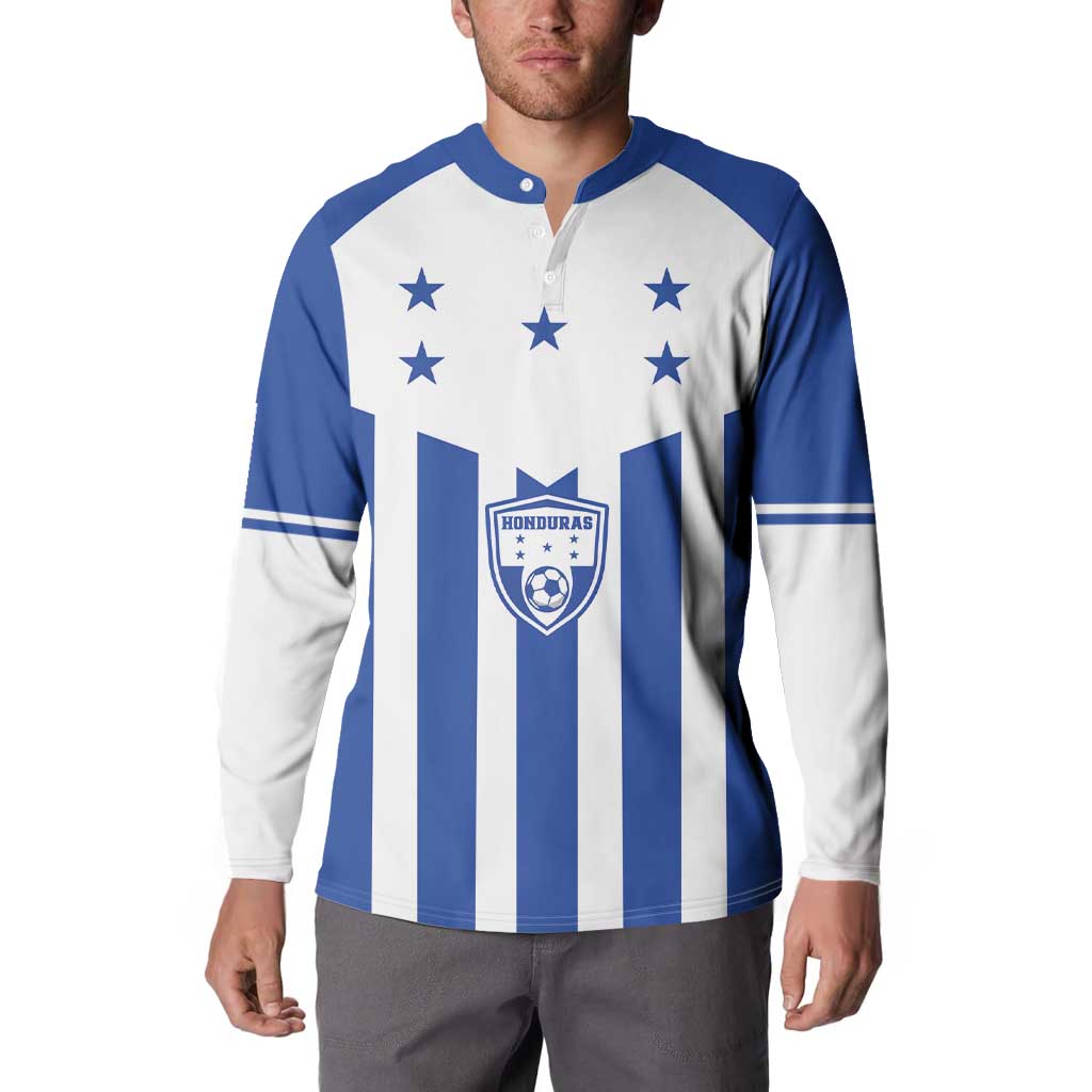 Custom Honduras Football Button Sweatshirt Los Catrachos Sporty Style - Wonder Print Shop
