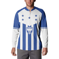 Custom Honduras Football Button Sweatshirt Los Catrachos Sporty Style - Wonder Print Shop