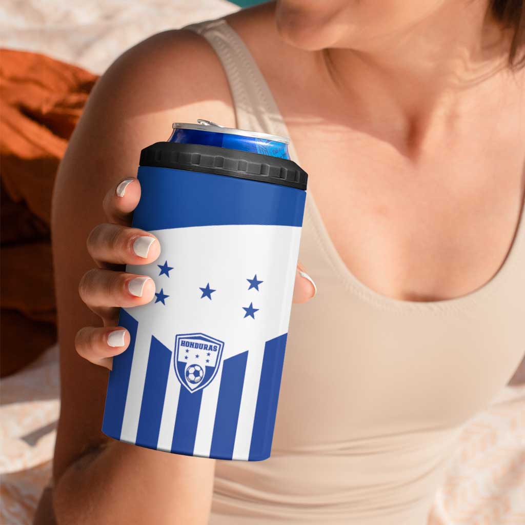 Custom Honduras Football 4 in 1 Can Cooler Tumbler Los Catrachos Sporty Style - Wonder Print Shop
