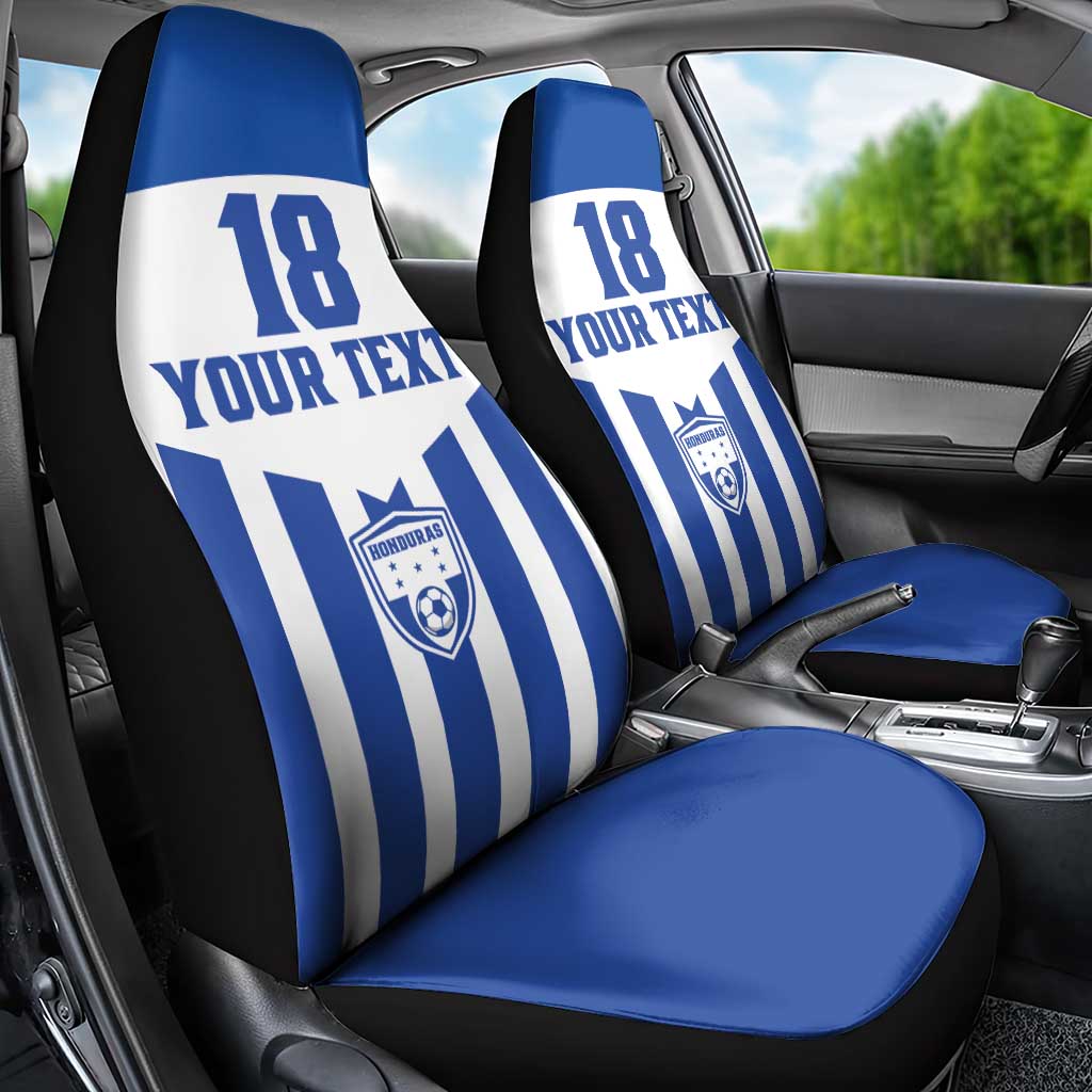 Custom Honduras Football Car Seat Cover Los Catrachos Sporty Style - Wonder Print Shop