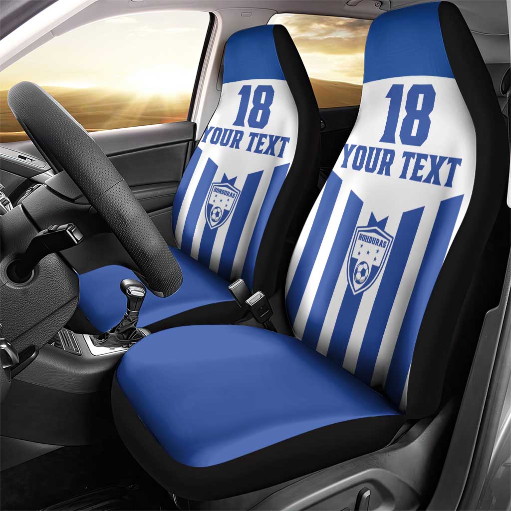 Custom Honduras Football Car Seat Cover Los Catrachos Sporty Style - Wonder Print Shop