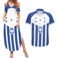 Custom Honduras Football Couples Matching Summer Maxi Dress and Hawaiian Shirt Los Catrachos Sporty Style - Wonder Print Shop