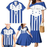 Custom Honduras Football Family Matching Mermaid Dress and Hawaiian Shirt Los Catrachos Sporty Style - Wonder Print Shop