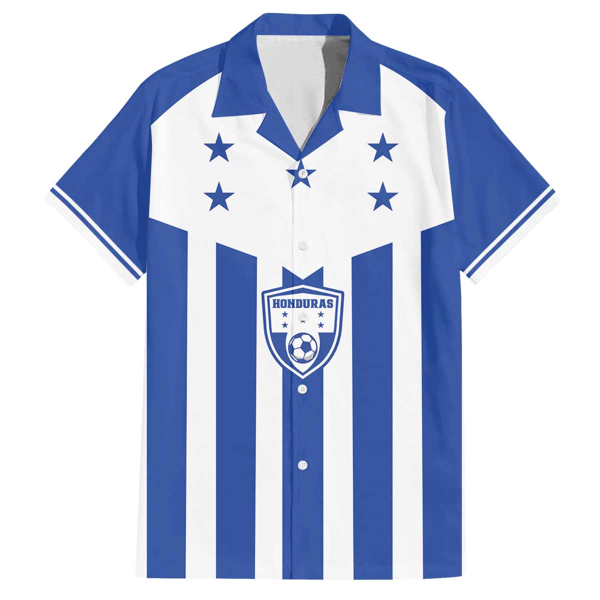 Custom Honduras Football Family Matching Off The Shoulder Long Sleeve Dress and Hawaiian Shirt Los Catrachos Sporty Style - Wonder Print Shop