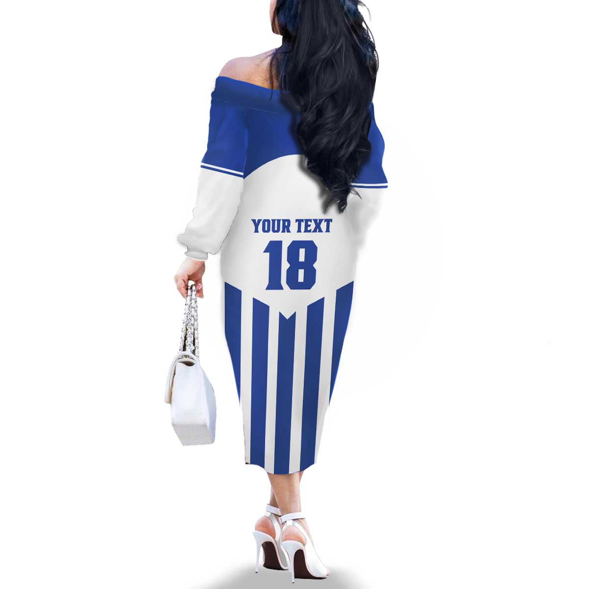 Custom Honduras Football Family Matching Off The Shoulder Long Sleeve Dress and Hawaiian Shirt Los Catrachos Sporty Style - Wonder Print Shop