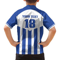 Custom Honduras Football Family Matching Off Shoulder Short Dress and Hawaiian Shirt Los Catrachos Sporty Style - Wonder Print Shop