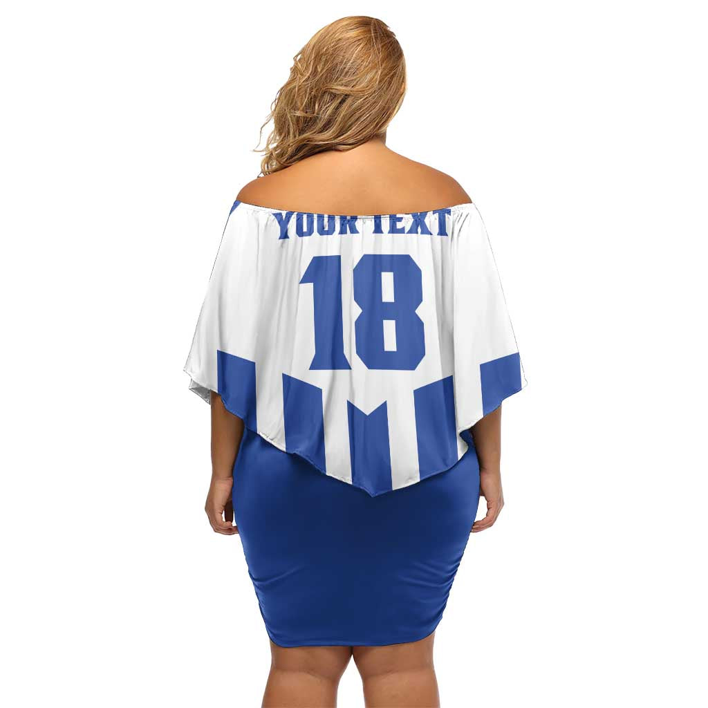 Custom Honduras Football Family Matching Off Shoulder Short Dress and Hawaiian Shirt Los Catrachos Sporty Style - Wonder Print Shop
