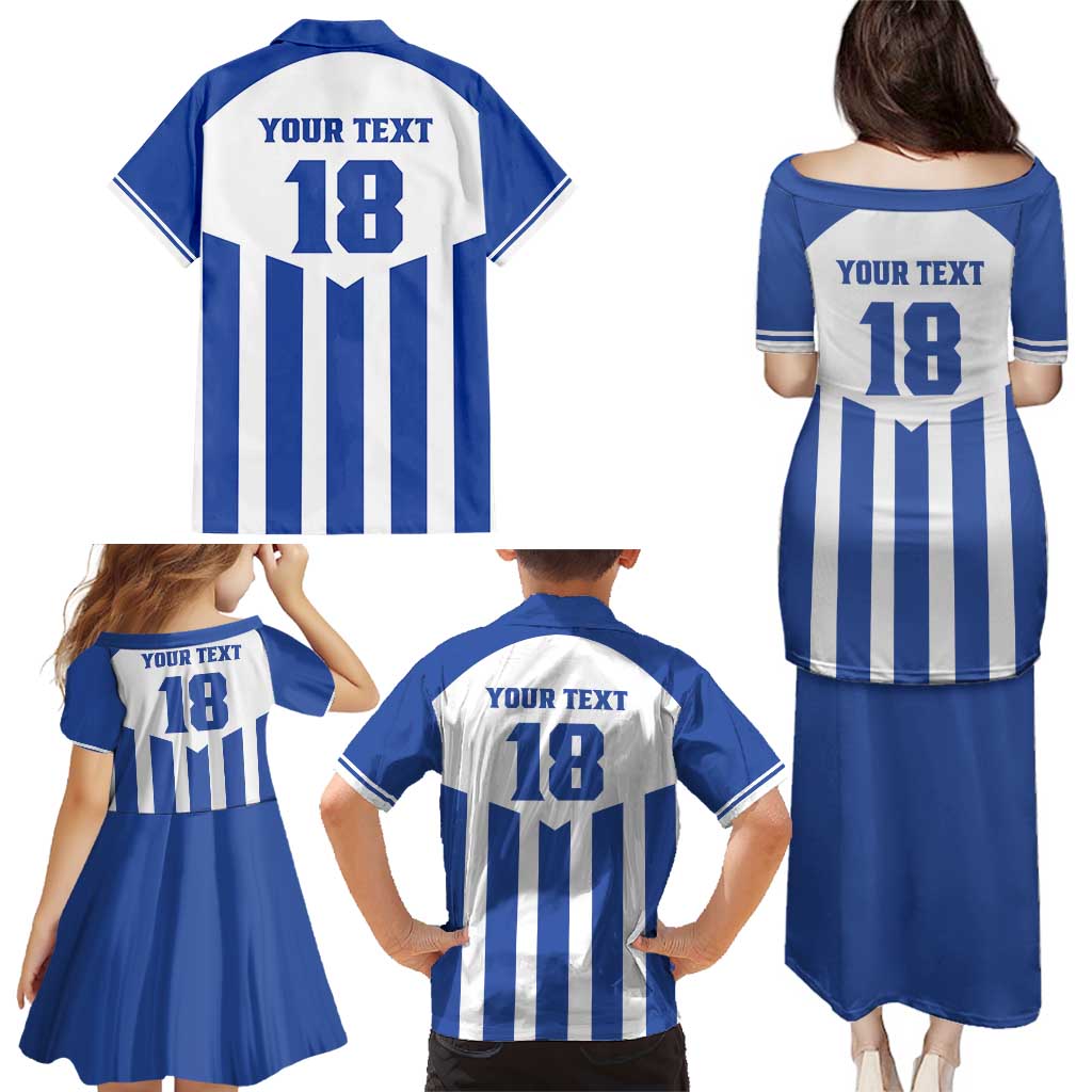 Custom Honduras Football Family Matching Puletasi and Hawaiian Shirt Los Catrachos Sporty Style - Wonder Print Shop