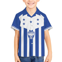 Custom Honduras Football Family Matching Puletasi and Hawaiian Shirt Los Catrachos Sporty Style - Wonder Print Shop