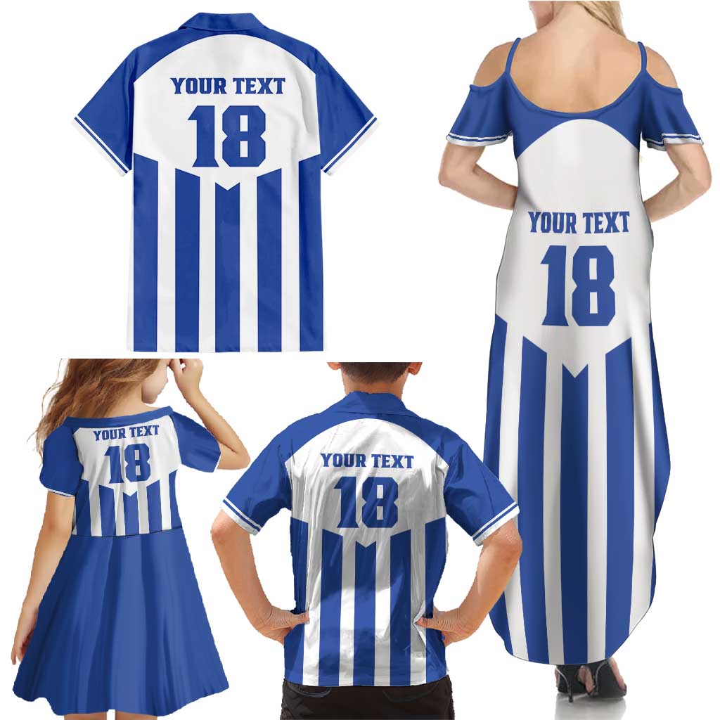 Custom Honduras Football Family Matching Summer Maxi Dress and Hawaiian Shirt Los Catrachos Sporty Style - Wonder Print Shop