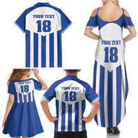 Custom Honduras Football Family Matching Summer Maxi Dress and Hawaiian Shirt Los Catrachos Sporty Style - Wonder Print Shop