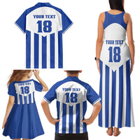 Custom Honduras Football Family Matching Tank Maxi Dress and Hawaiian Shirt Los Catrachos Sporty Style - Wonder Print Shop