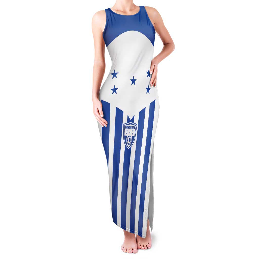 Custom Honduras Football Family Matching Tank Maxi Dress and Hawaiian Shirt Los Catrachos Sporty Style - Wonder Print Shop