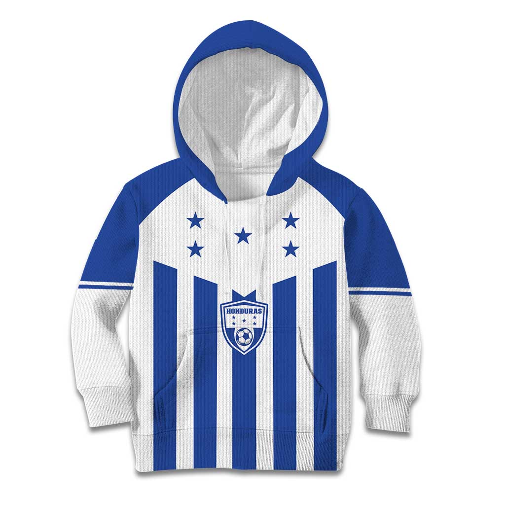 Custom Honduras Football Kid Hoodie Los Catrachos Sporty Style - Wonder Print Shop