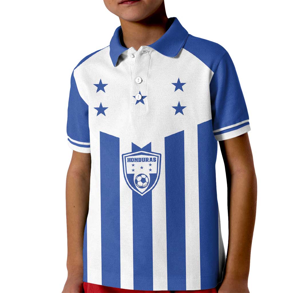 Custom Honduras Football Kid Polo Shirt Los Catrachos Sporty Style - Wonder Print Shop