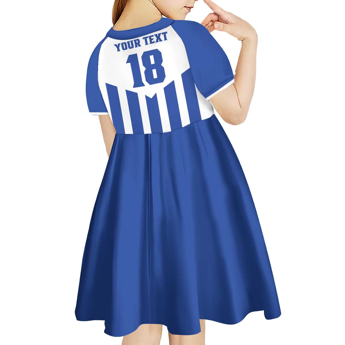 Custom Honduras Football Kid Short Sleeve Dress Los Catrachos Sporty Style - Wonder Print Shop