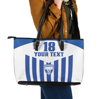 Custom Honduras Football Leather Tote Bag Los Catrachos Sporty Style - Wonder Print Shop