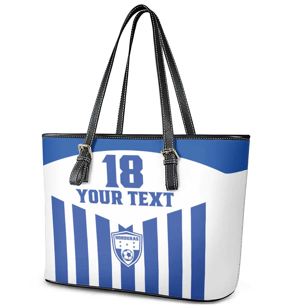 Custom Honduras Football Leather Tote Bag Los Catrachos Sporty Style - Wonder Print Shop