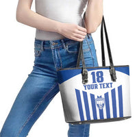 Custom Honduras Football Leather Tote Bag Los Catrachos Sporty Style - Wonder Print Shop