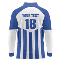 Custom Honduras Football Long Sleeve Polo Shirt Los Catrachos Sporty Style - Wonder Print Shop