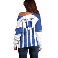 Custom Honduras Football Off Shoulder Sweater Los Catrachos Sporty Style - Wonder Print Shop