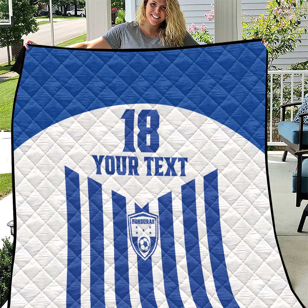 Custom Honduras Football Quilt Los Catrachos Sporty Style - Wonder Print Shop