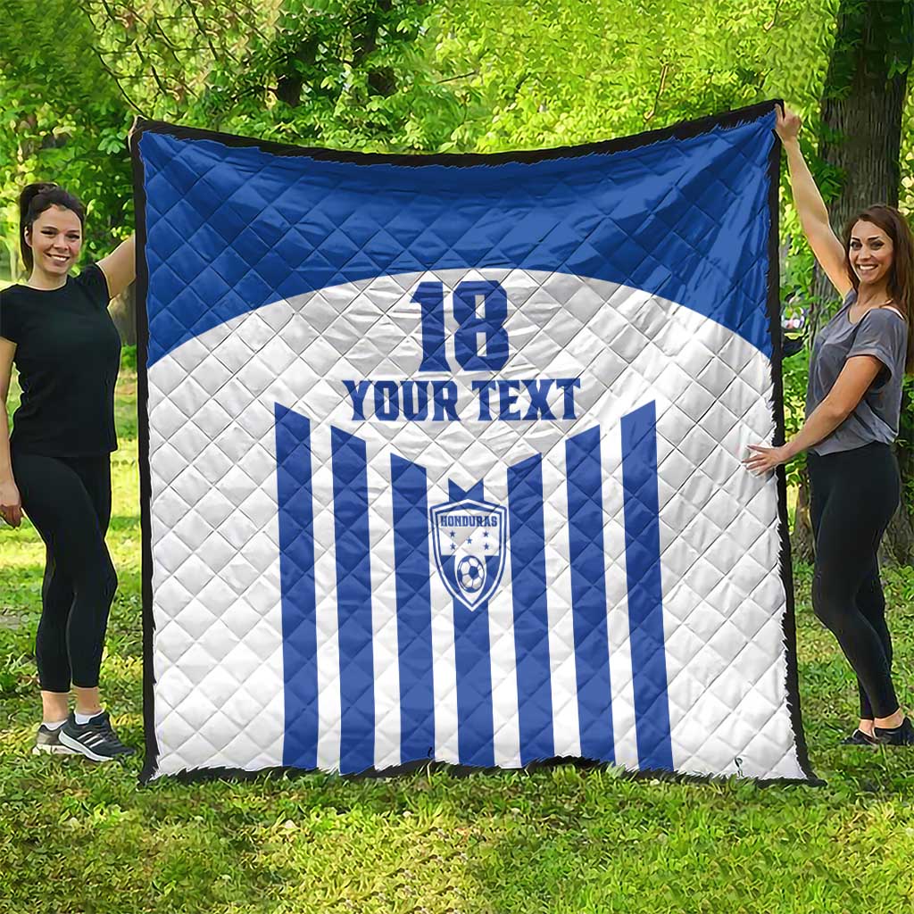 Custom Honduras Football Quilt Los Catrachos Sporty Style - Wonder Print Shop