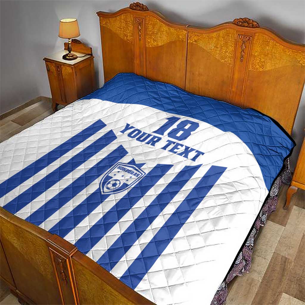 Custom Honduras Football Quilt Los Catrachos Sporty Style - Wonder Print Shop
