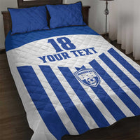 Custom Honduras Football Quilt Bed Set Los Catrachos Sporty Style - Wonder Print Shop