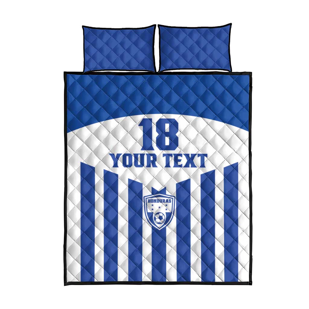 Custom Honduras Football Quilt Bed Set Los Catrachos Sporty Style - Wonder Print Shop