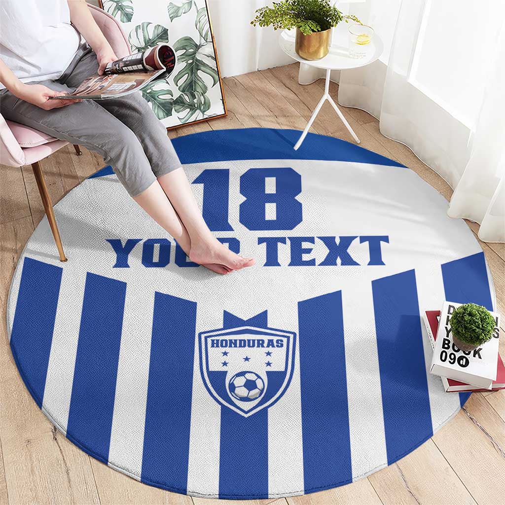 Custom Honduras Football Round Carpet Los Catrachos Sporty Style - Wonder Print Shop