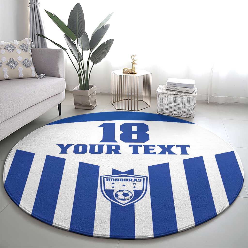 Custom Honduras Football Round Carpet Los Catrachos Sporty Style - Wonder Print Shop