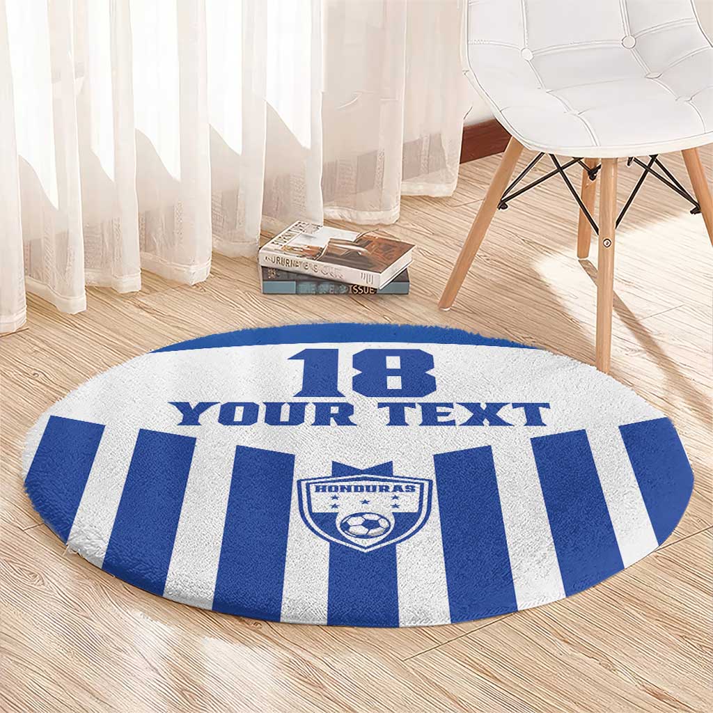 Custom Honduras Football Round Carpet Los Catrachos Sporty Style - Wonder Print Shop