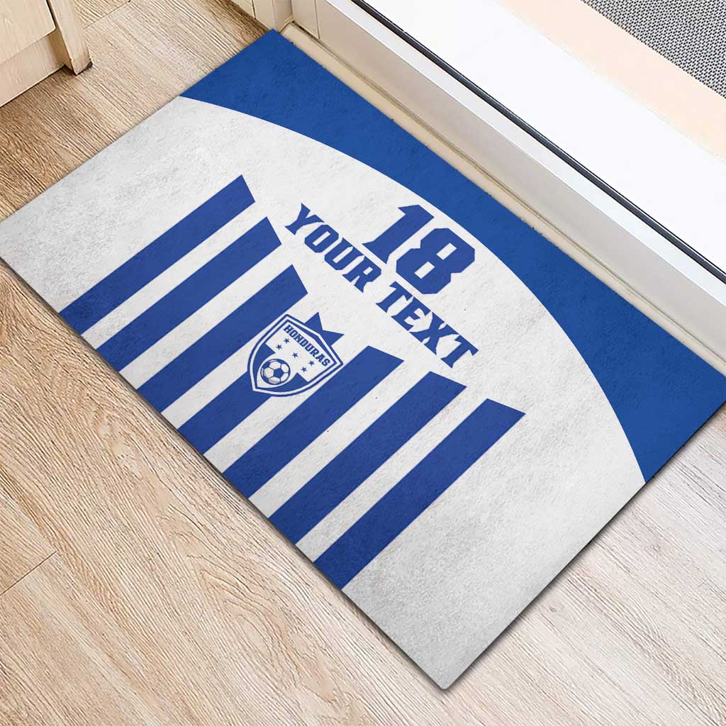 Custom Honduras Football Rubber Doormat Los Catrachos Sporty Style - Wonder Print Shop