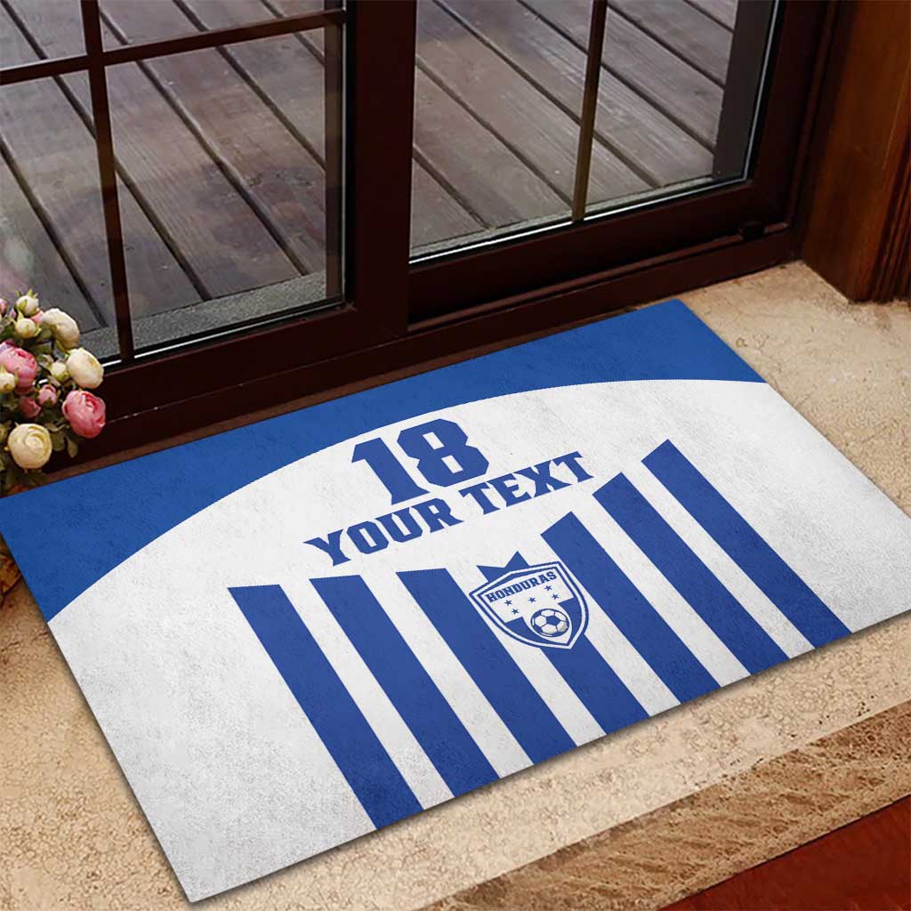Custom Honduras Football Rubber Doormat Los Catrachos Sporty Style - Wonder Print Shop