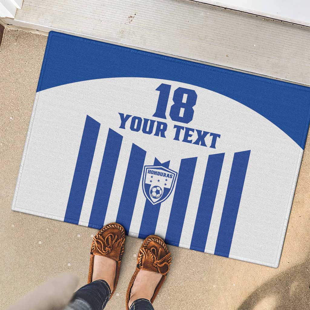 Custom Honduras Football Rubber Doormat Los Catrachos Sporty Style - Wonder Print Shop