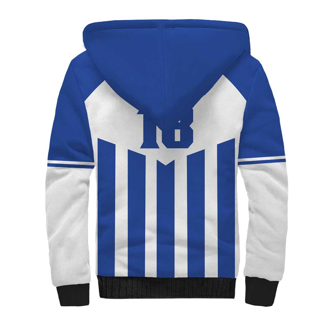 Custom Honduras Football Sherpa Hoodie Los Catrachos Sporty Style - Wonder Print Shop