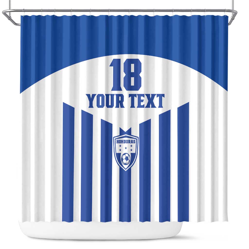 Custom Honduras Football Shower Curtain Los Catrachos Sporty Style - Wonder Print Shop