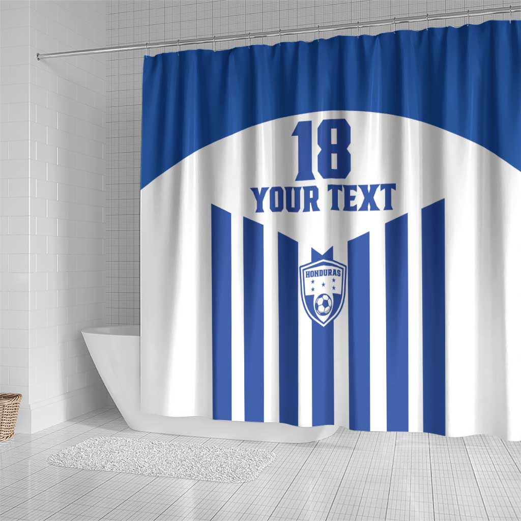 Custom Honduras Football Shower Curtain Los Catrachos Sporty Style - Wonder Print Shop